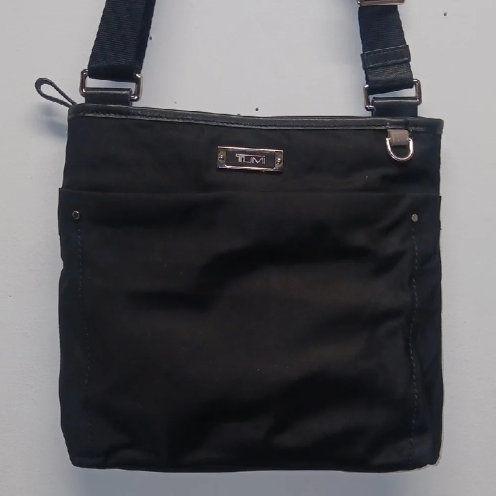 Tumi Black Messenger Bag with Adjustable Strap